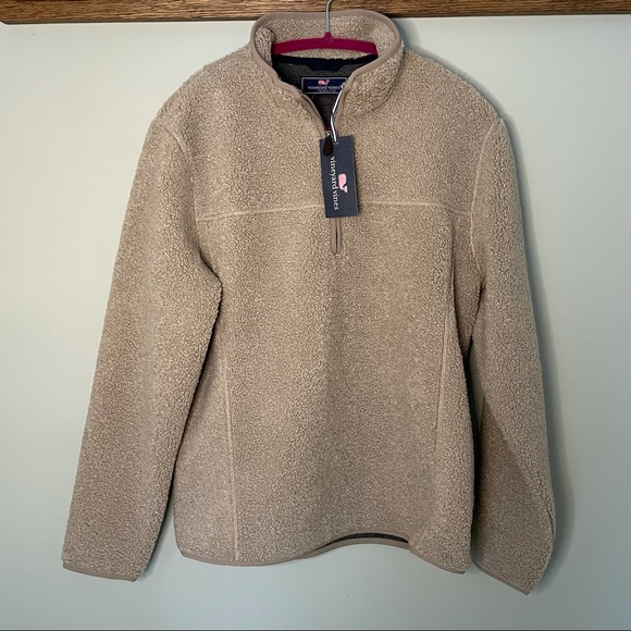 Vineyard Vines Other - NWT Vineyard Vines Nantucket Sherpa Quarter Zip in Island Khaki. Small.